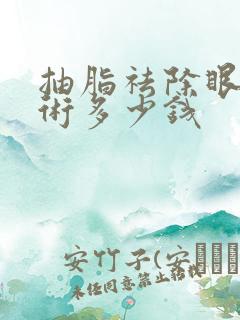 抽脂祛除眼袋手术多少钱