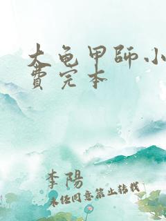 大龟甲师小说免费完本