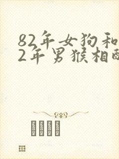 82年女狗和92年男猴相配婚姻如何