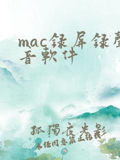 mac录屏录声音软件