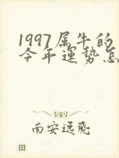 1997属牛的今年运势怎么样