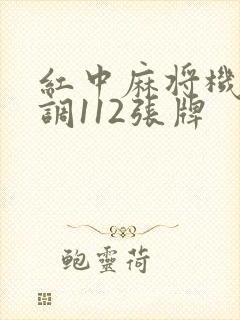 红中麻将机怎么调112张牌