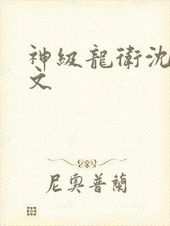 神级龙卫沈浪全文