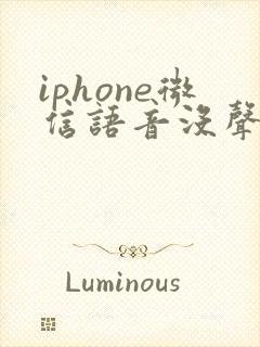 iphone微信语音没声音怎么回事