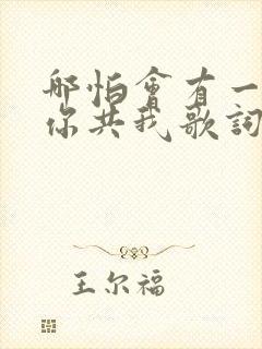 哪怕会有一天只你共我歌词是什么意思