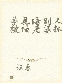 梦见睡别人老公被他老婆抓了