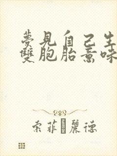 梦见自己生孩子双胞胎意味着什么