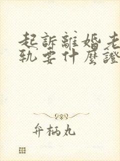 起诉离婚老公出轨要什么证据