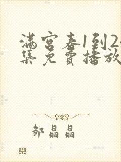 满宫春1到24集免费播放