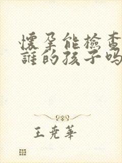 怀孕能检查出是谁的孩子吗