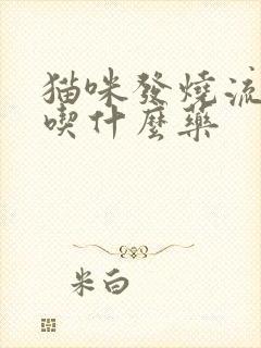 猫咪发烧流鼻涕吃什么药