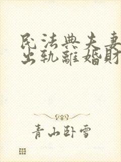 民法典夫妻一方出轨离婚财产怎么处理