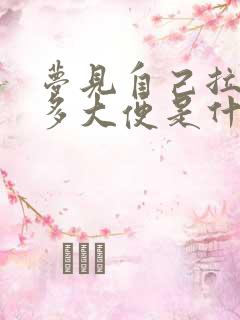 梦见自己拉了很多大便是什么预兆