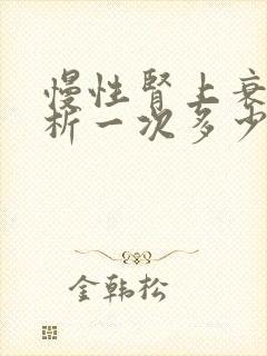 慢性肾上衰竭透析一次多少钱