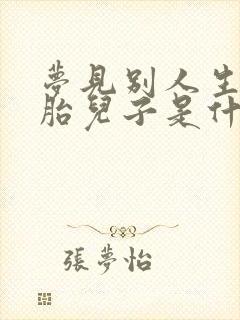 梦见别人生双胞胎儿子是什么意思