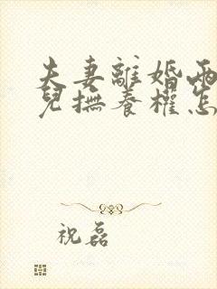 夫妻离婚两个女儿抚养权怎么判