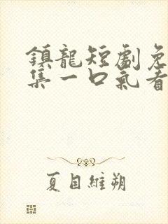 镇龙短剧免费全集一口气看完