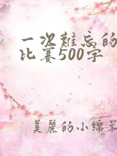 一次难忘的拔河比赛500字