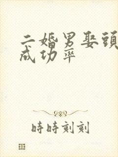 二婚男娶头婚女成功率