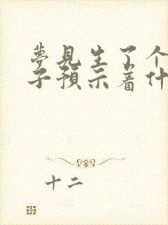 梦见生了个男孩子预示着什么意思