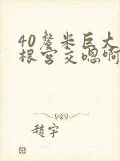 40厘米巨大整根宫交嗯啊