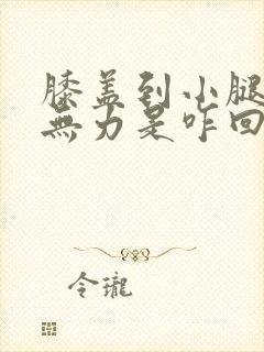 膝盖到小腿酸软无力是咋回事