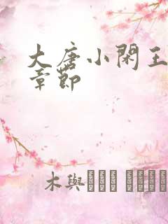 大唐小闲王最新章节