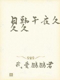 日韩午夜久久久久久