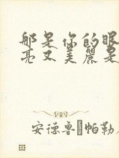 那是你的眼睛明亮又美丽是什么歌