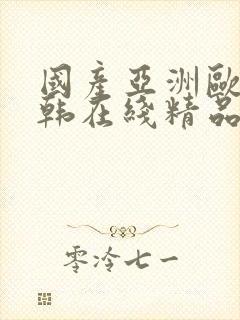 国产亚洲欧美日韩在线精品