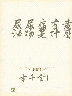 尿尿痛有黄色分泌物是什么问题