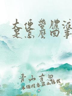 大便带脓液有血是怎么回事