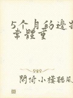 5个月的边牧正常体重