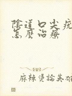 阴道口尖疣湿锐怎么治疗