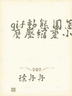 gif动态图怎么压缩变小一点