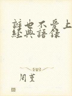 谁也不爱上一句经典语录