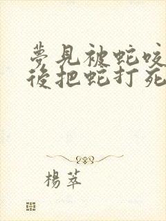 梦见被蛇咬了然后把蛇打死了是什么征兆女