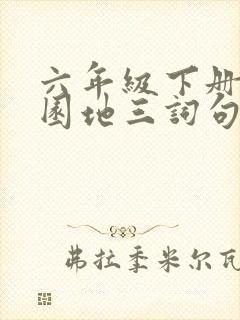 六年级下册语文园地三词句段运用