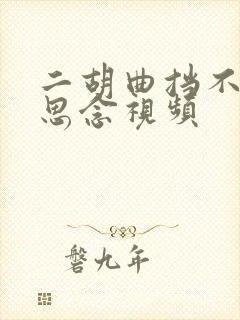 二胡曲挡不住的思念视频