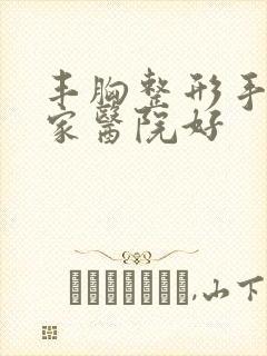 丰胸整形手术哪家医院好