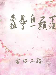 梦见自己下门牙掉了一颗没出血