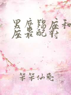 男摩羯座和什么座最配对