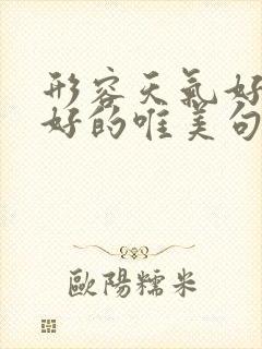 形容天气好心情好的唯美句子