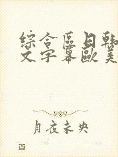 综合区日韩区中文字幕欧美区一区二区