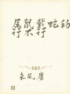 属鼠戴蛇的配饰行不行