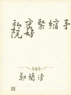 私密紧缩手术医院好