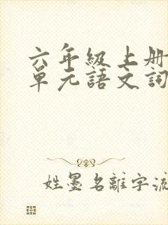 六年级上册第三单元语文词句段运用