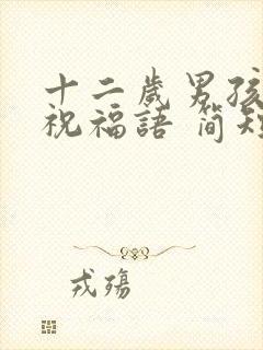 十二岁男孩生日祝福语 简短独特