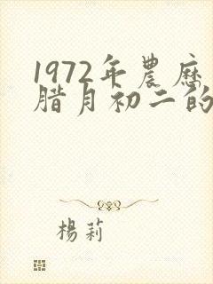 1972年农历腊月初二的命运如何