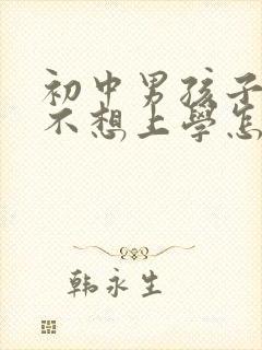 初中男孩子叛逆不想上学怎么办